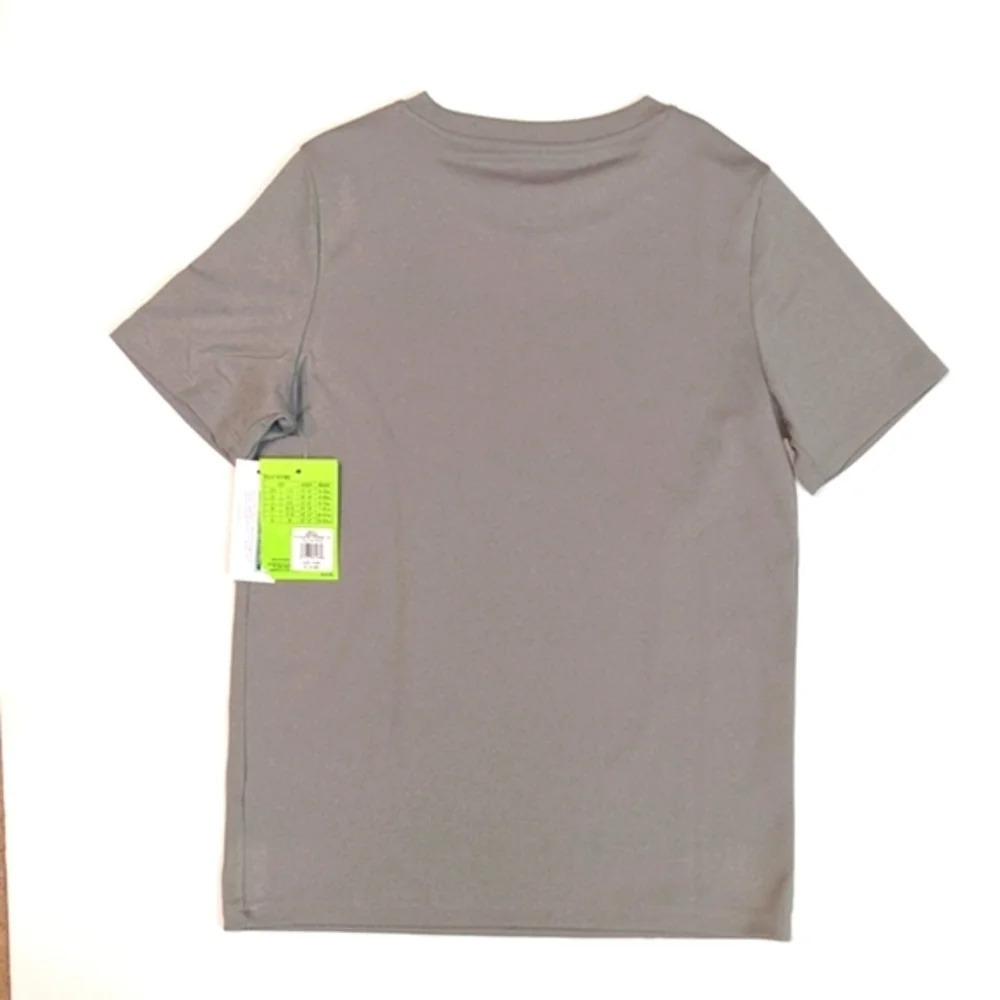 Boys Gray Moisture Wick Active Wear DSG T-Shirt - Picture 2 of 6
